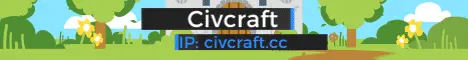 banner image for server: CivCraft = Towny+Economy+Custom Coded